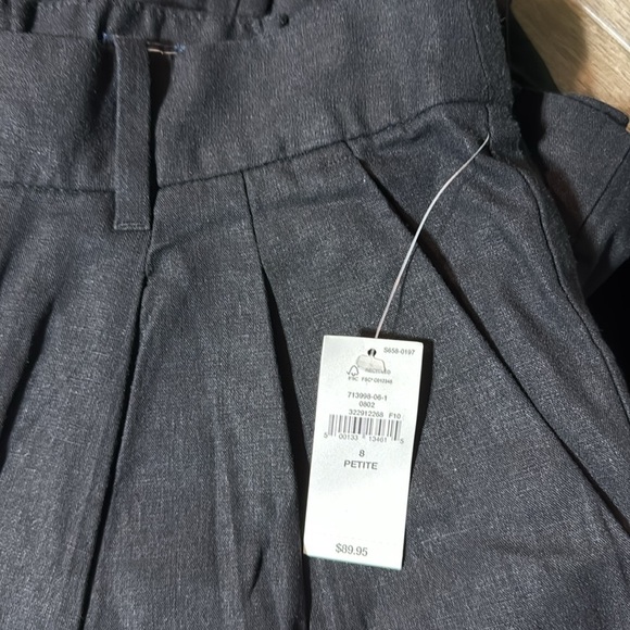 NWT! GAP Black 365 High Rise Linen-Blend Trousers - Multiple 🔹 - Picture 12 of 12